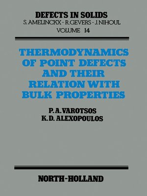 cover image of Thermodynamics of Point Defects and Their Relation with Bulk Properties
